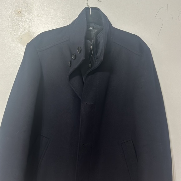 BOSS Hugo Boss Cashmere Wool Blend Men’s Navy Car coat Size US 38R - Picture 4 of 12
